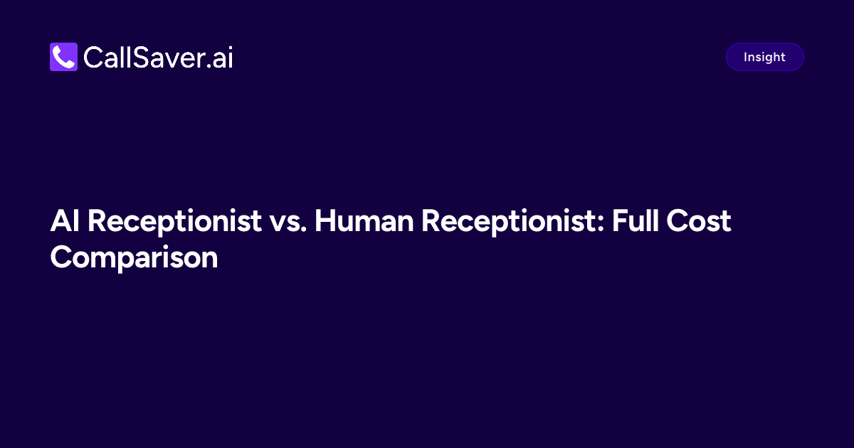 AI Receptionist vs. Human Receptionist: Full Cost Comparison